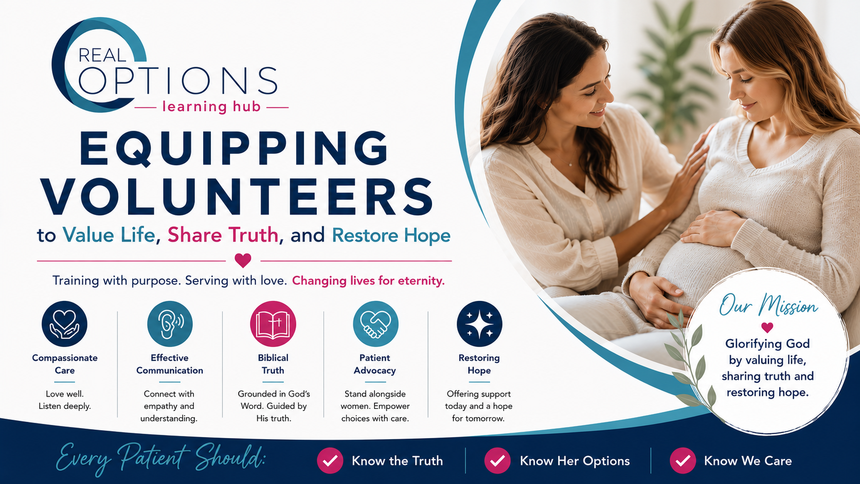 Real Options Learning Hub — Equipping Volunteers to Value Life, Share Truth, and Restore Hope